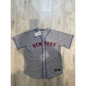 New York Mets Nike Jacob DeGrom Grey Baseball Jersey #48 Mens Size L